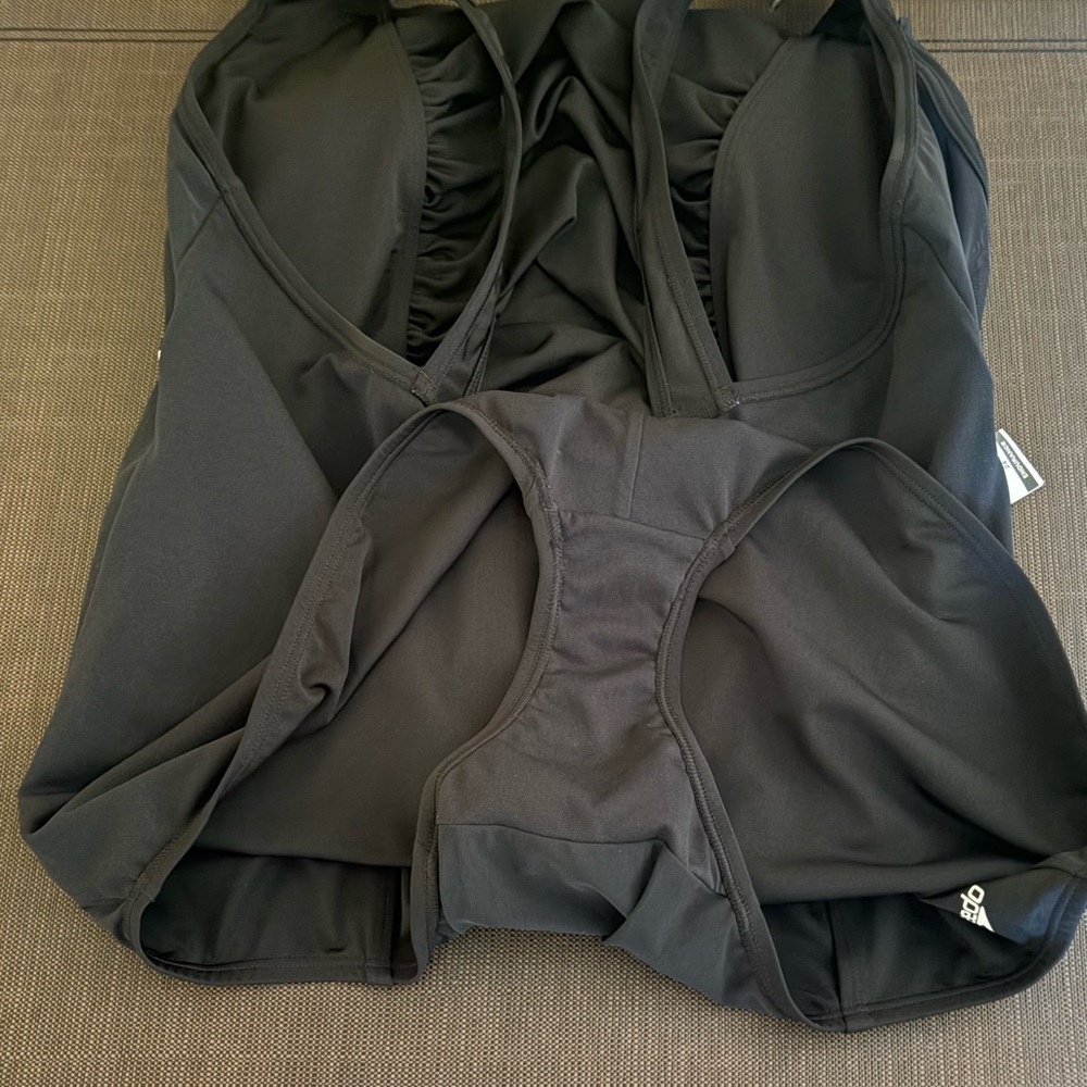 Speedo Endurance Black Shirred Women's Swimsuit Plus Size 24W - Picture 13 of 16